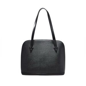 LOUIS VUITTON Black Epi Leather Lussac Tote Bag